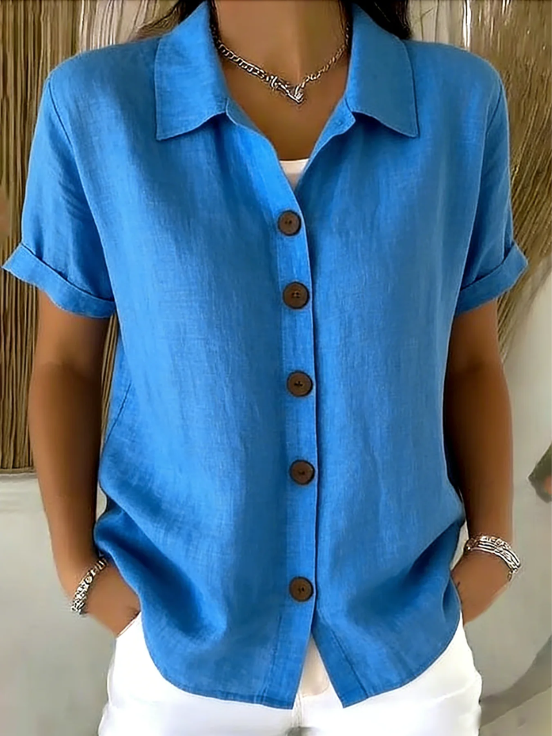 ZARA BUTTON FRONT BLOUSE